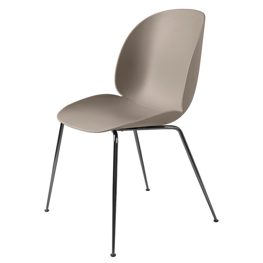 Beetle Plastic Chair Metal Base | New Beige Plastic Shell