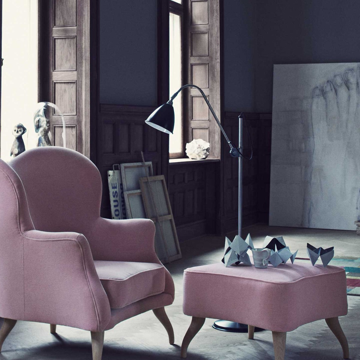 BL3 Floor Lamp | Matt Black Shade and Base