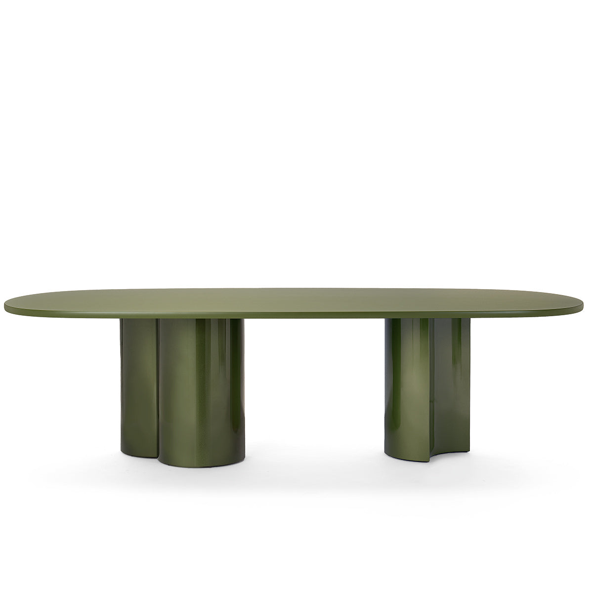 Bol Large Dining Table | Matt Lacquered Algae