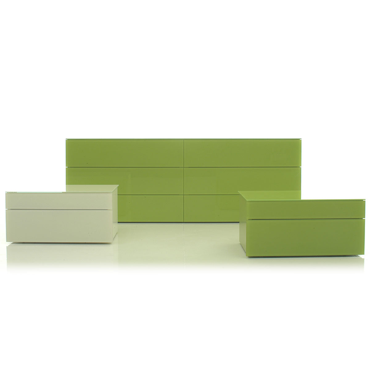 Boxes Bedside Table | Glass V81 Verde Muschio