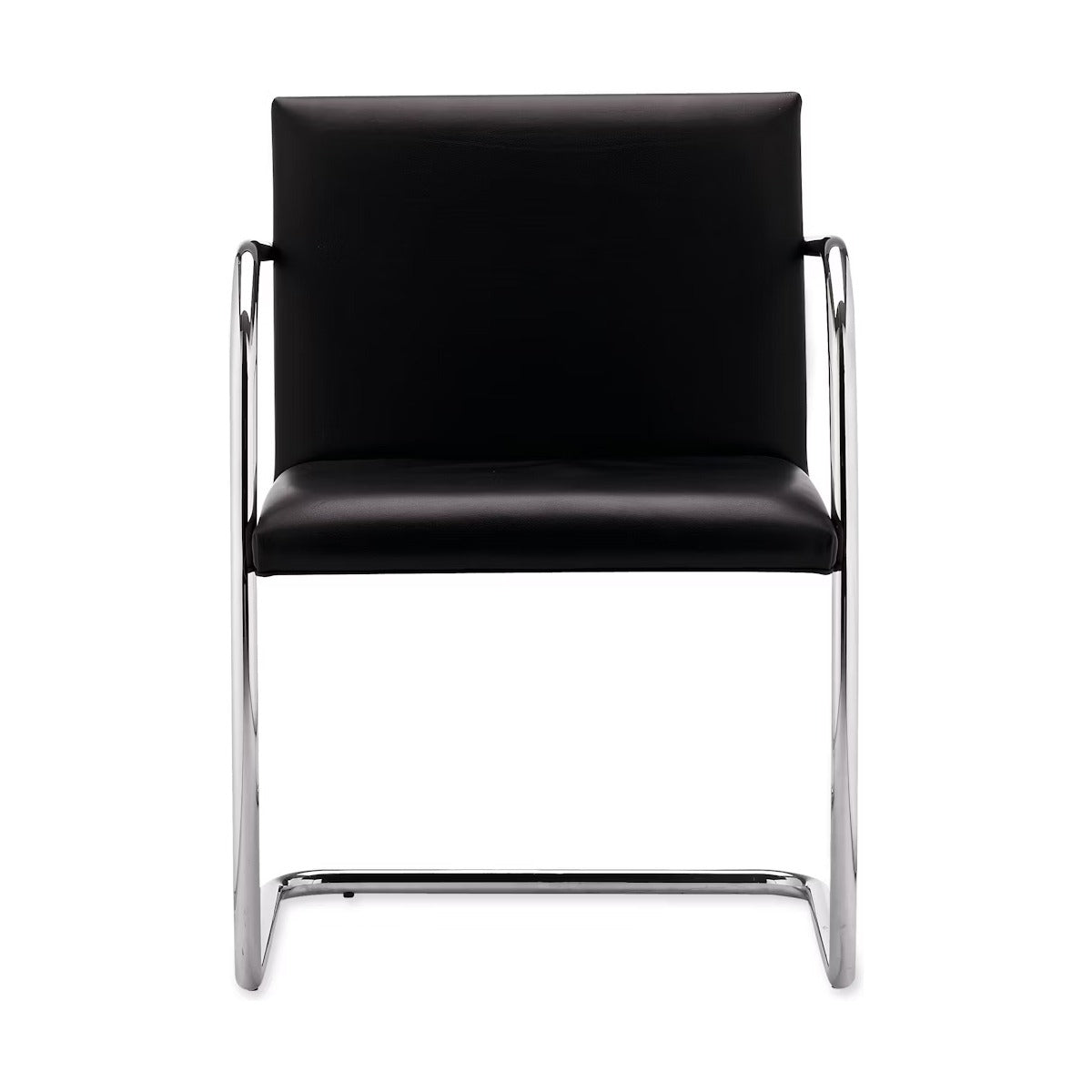 Brno Armchair Tubular Bar | Leather VPBLK Black