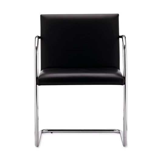 Brno Armchair Tubular Bar | Leather VPBLK Black