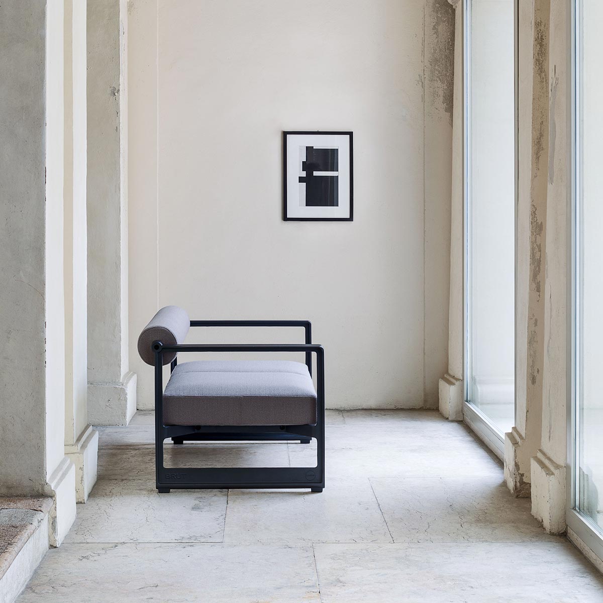 Brut 2 Seat Sofa | Pale Grey Divina Melange 120 Seat and Back