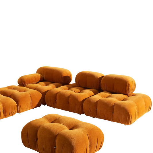 Camaleonda Modular Sofa | Mustard Lodi Fabric Upholstery