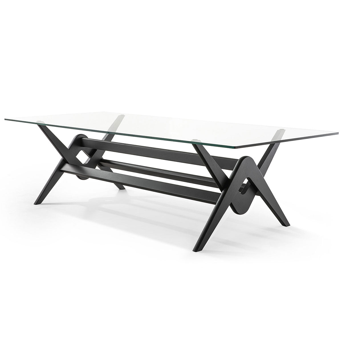 Capitol Complex Table | Glass Top 1100mm Depth