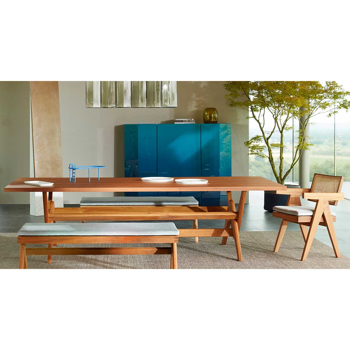 Capitol Complex Table | Natural Oak Top 1300mm Depth