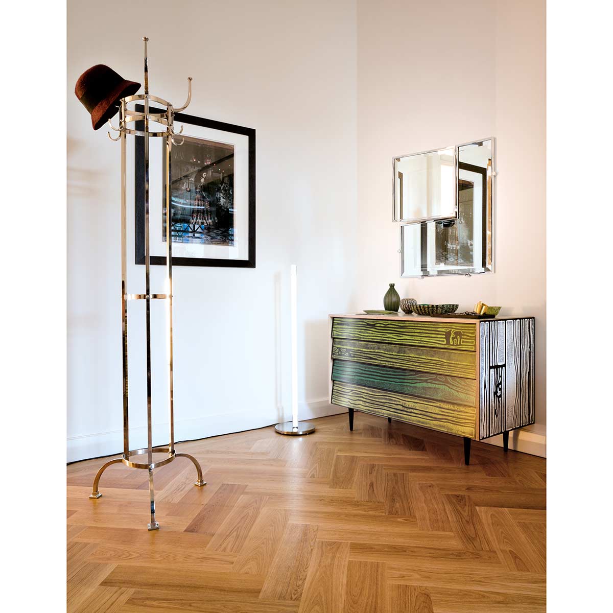 Eileen Gray Castellar Mirror | Chrome Frame