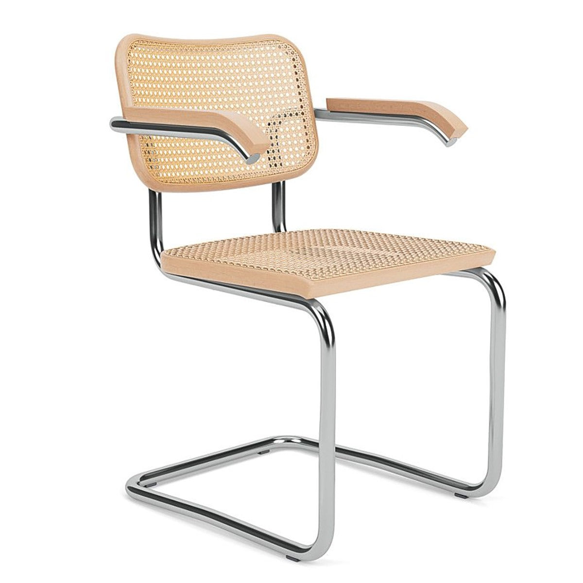 Cesca Arm Chair | Light Beech Frame and Arms with Cane Insert