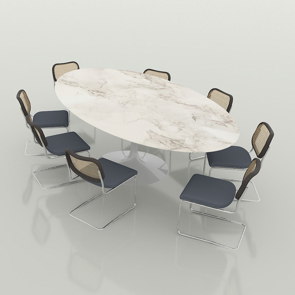 Cesca Chair Upholstered Seat | Black Divina 191 Seat