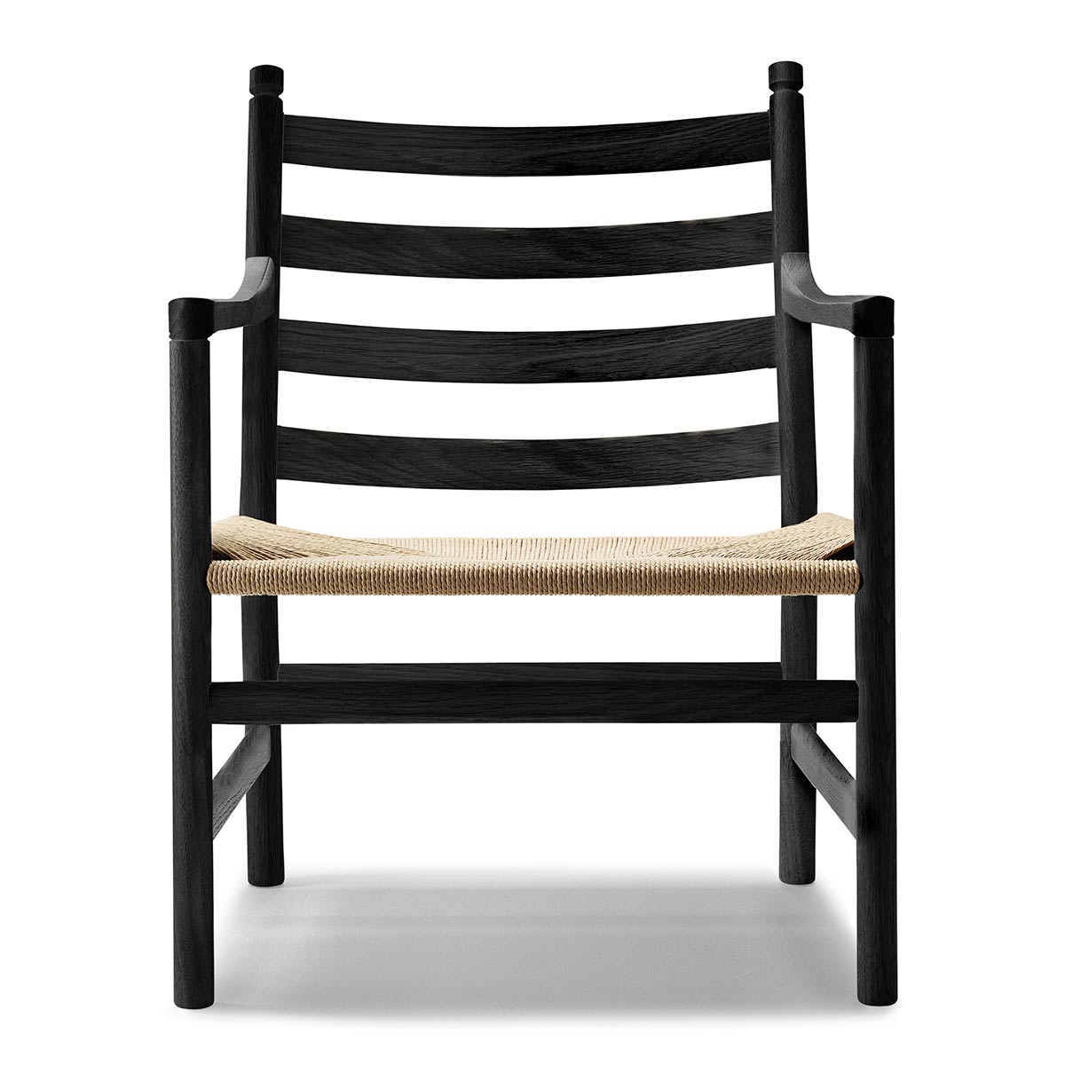 CH44 Lounge Chair | Black Lacquered Oak Frame