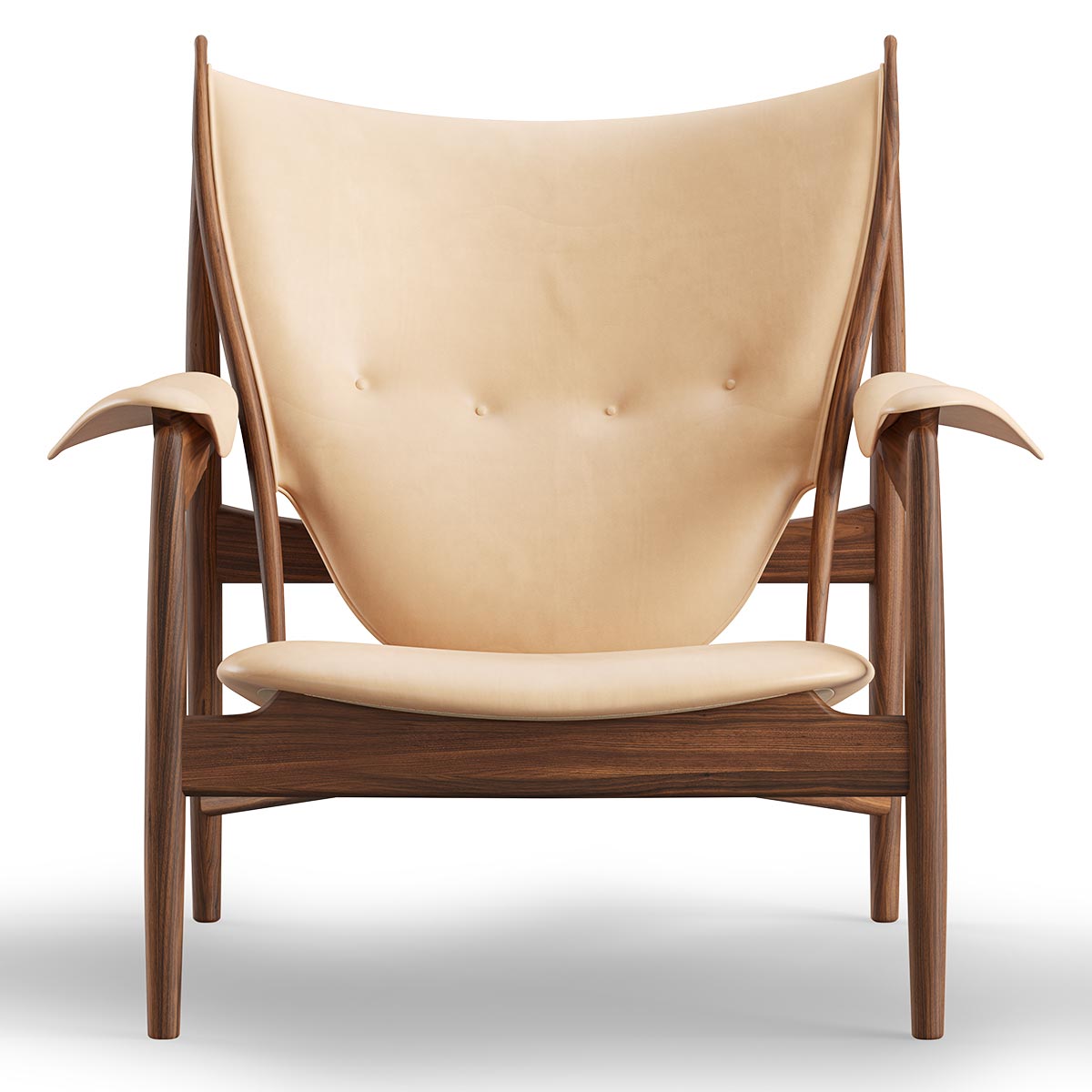 Chieftain Lounge Chair | Natural Vegetal Leather Upholstery