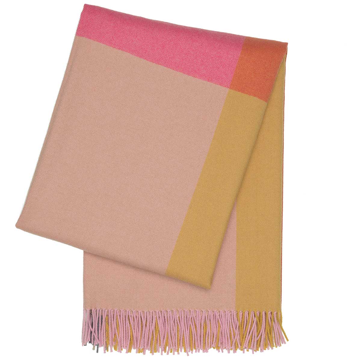 Colour Block Blanket | Pink Beige