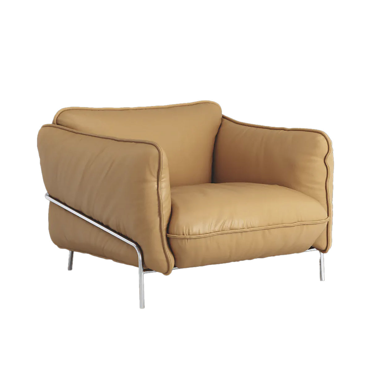 Continental Easy Chair | Light Brown Elmosoft Leather 02119