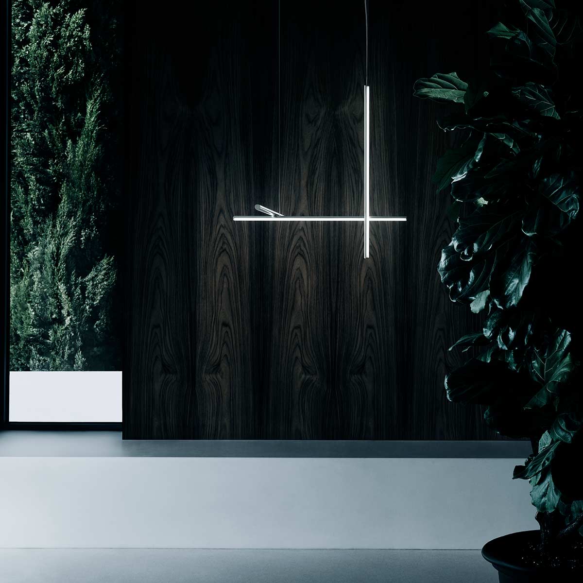 Coordinates S2 Suspension Lamp | Argent Moon Coloured Aluminium