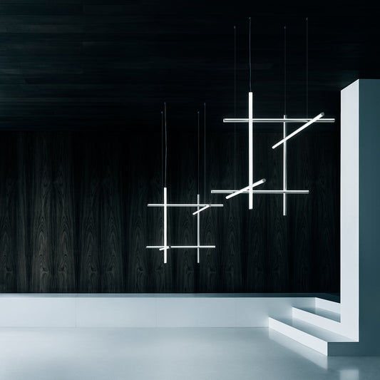 Coordinates S3 Suspension Lamp | Argent Moon Coloured Aluminium