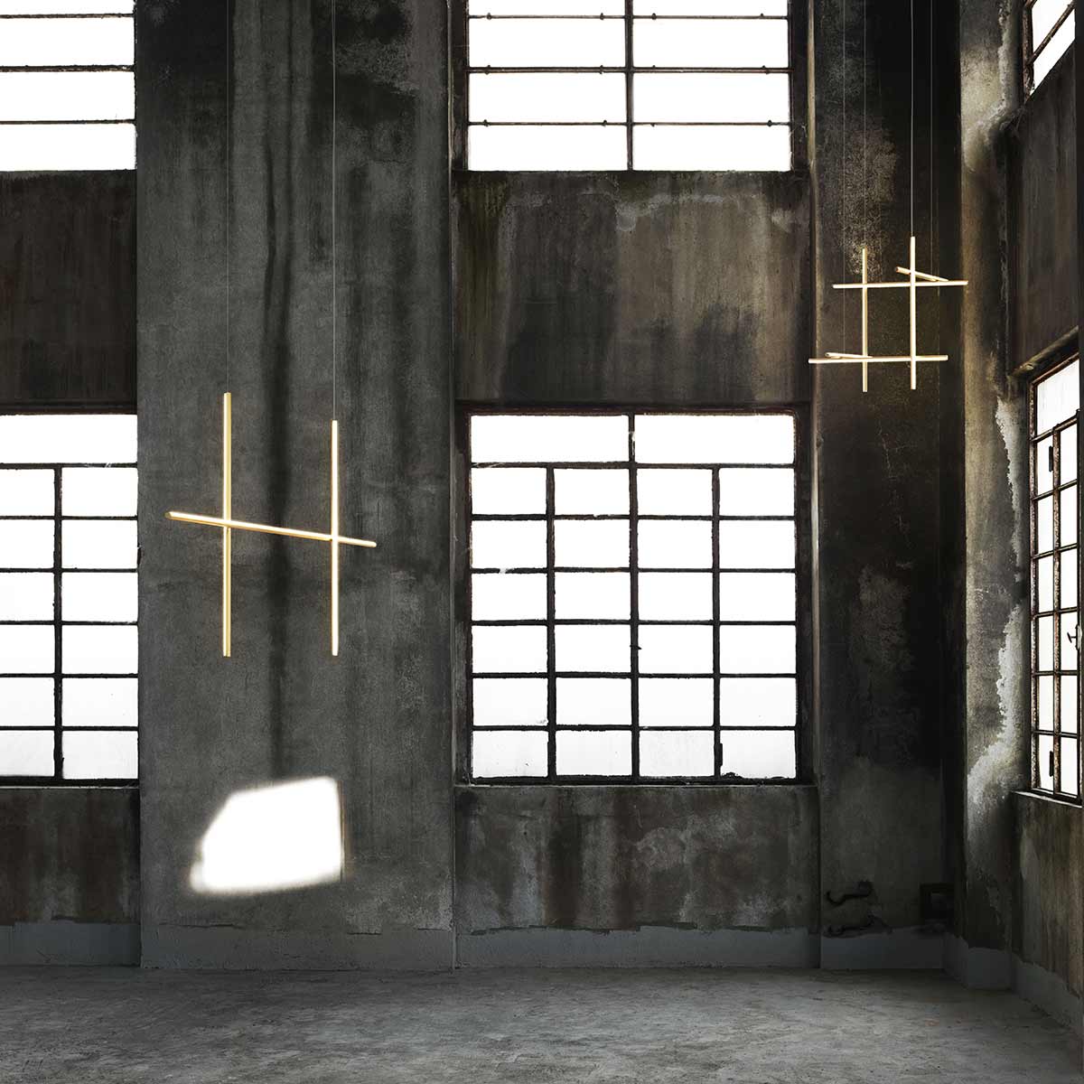 Coordinates S2 Suspension Lamp | Champagne Coloured Aluminium