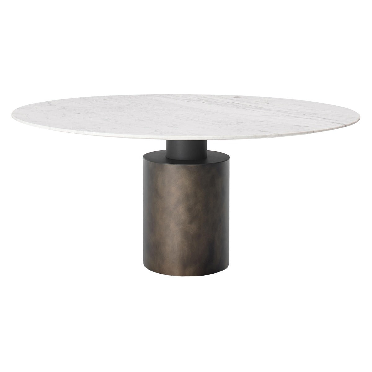 Creso Dining Table 130cm | Matt White Carrara Marble Top