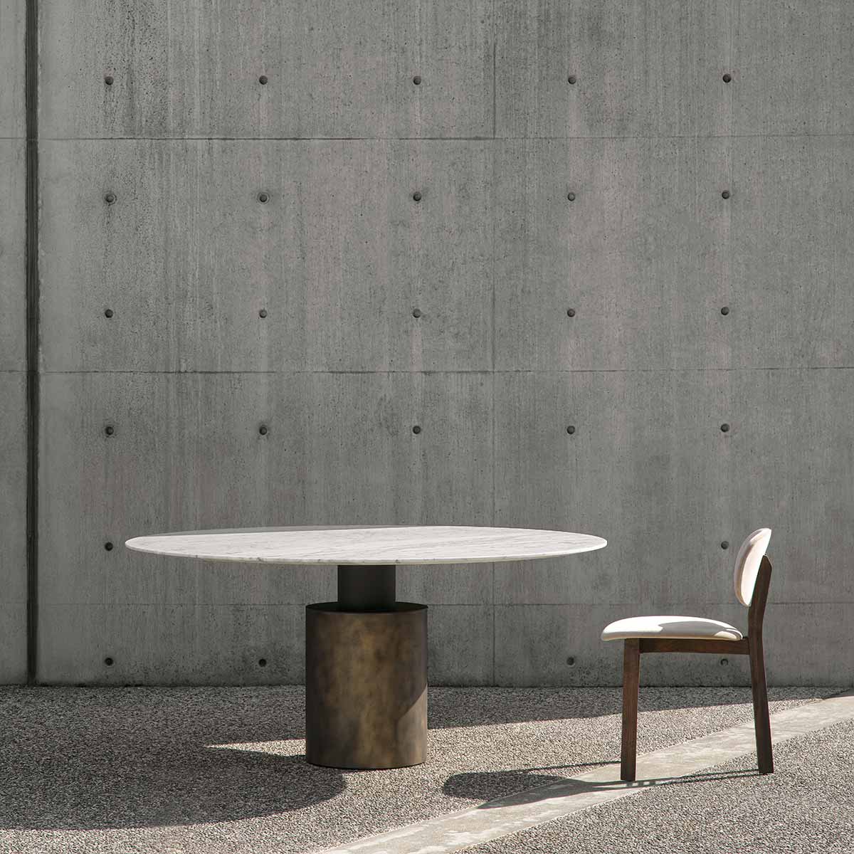 Creso Dining Table 130cm | Glossy White Carrara Marble Top