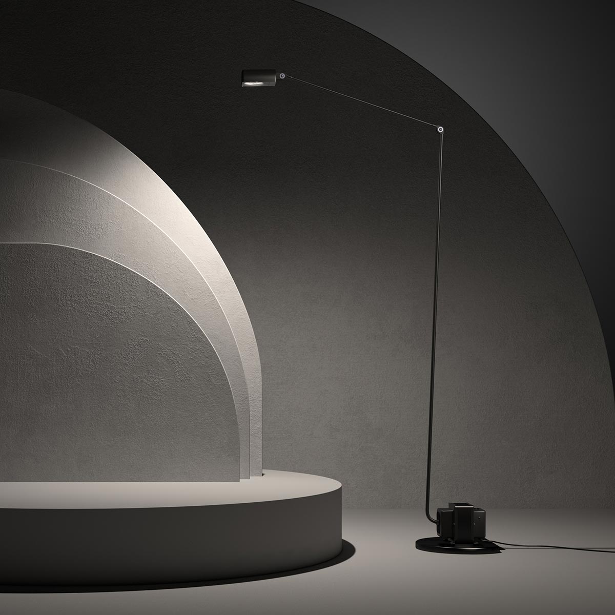 Daphine LED Floor Lamp | Black Soft Touch Finish