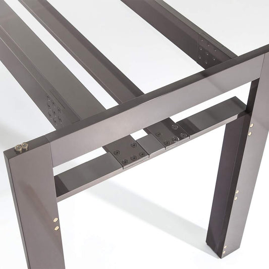 Doge Dining Table | Smoked Anthracite Glass Top