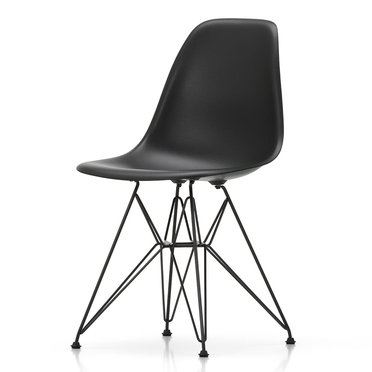 DSR Eames Plastic Side Chair | Polypropylene Seat Shell in Deep Black