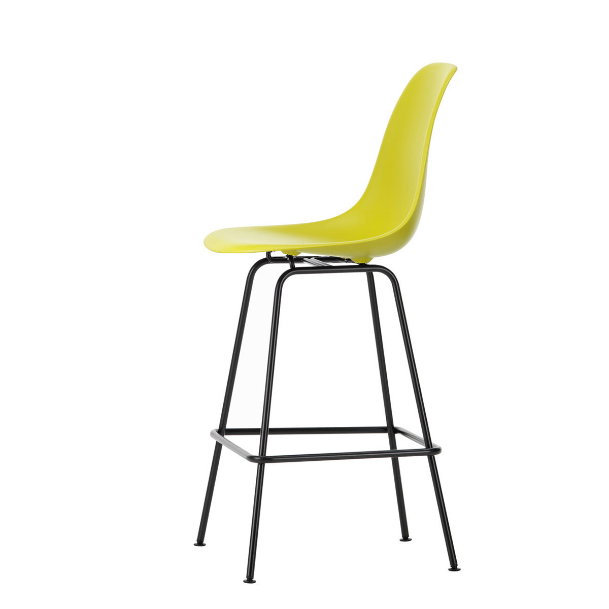 Eames Plastic Stool Medium | Polypropylene Seat Shell in Mustard
