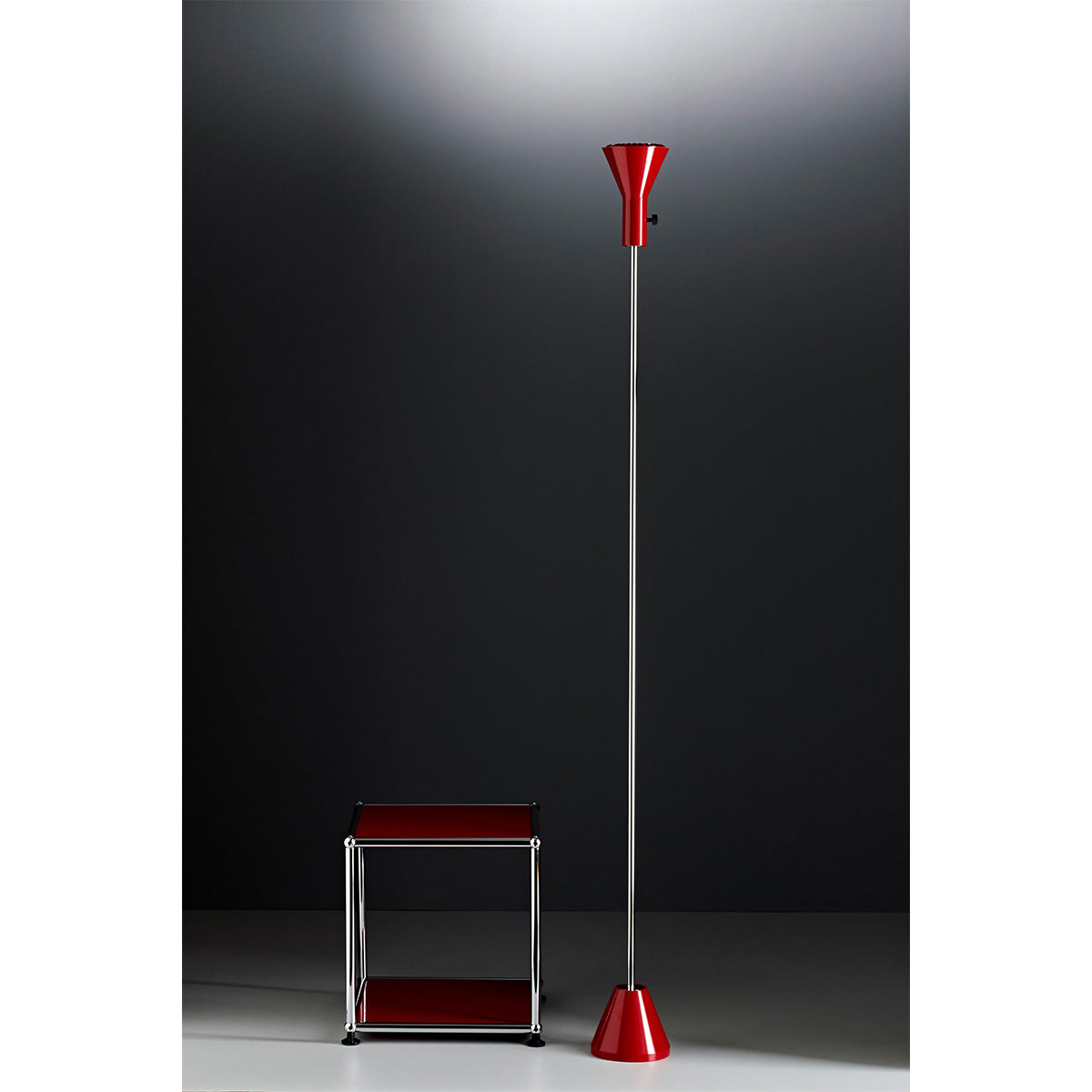 ES 57 Uplighter | Red Lacquered Base and Reflector