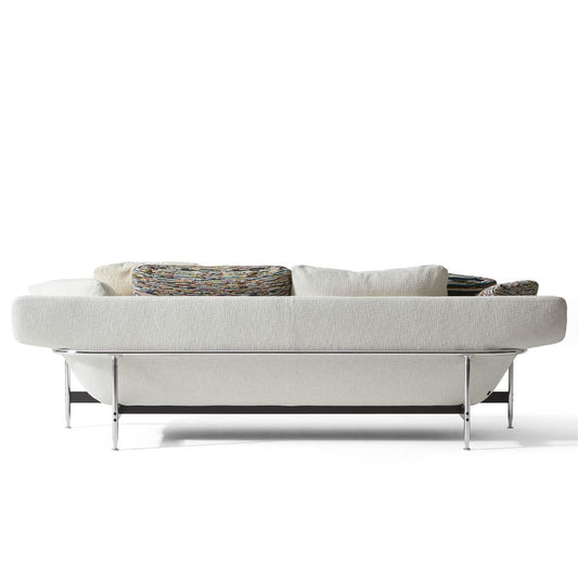 Esosoft 3 Seat High Back Sofa | Perbacco 13E436 White Fabric