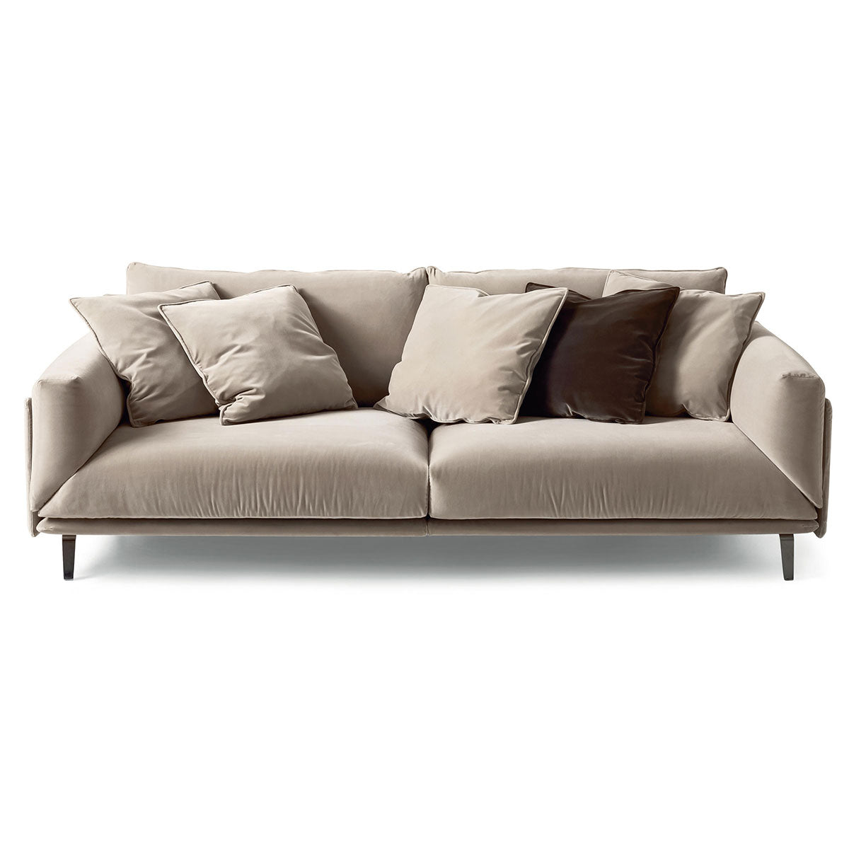Faubourg 2 Seat Large Sofa | Deep Red Lama 804 Fabric