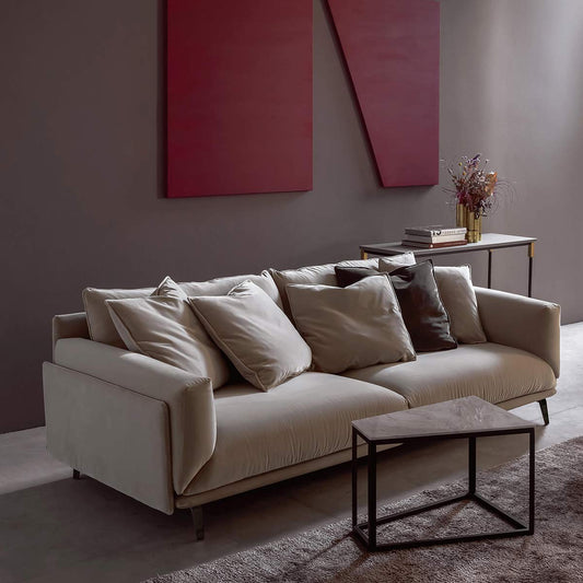 Faubourg 2 Seat Large Sofa | Stone Etoile 25 Fabric