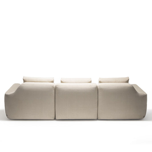 Fedrigo Sofa with Chaise | White 801 Tobia Upholstery