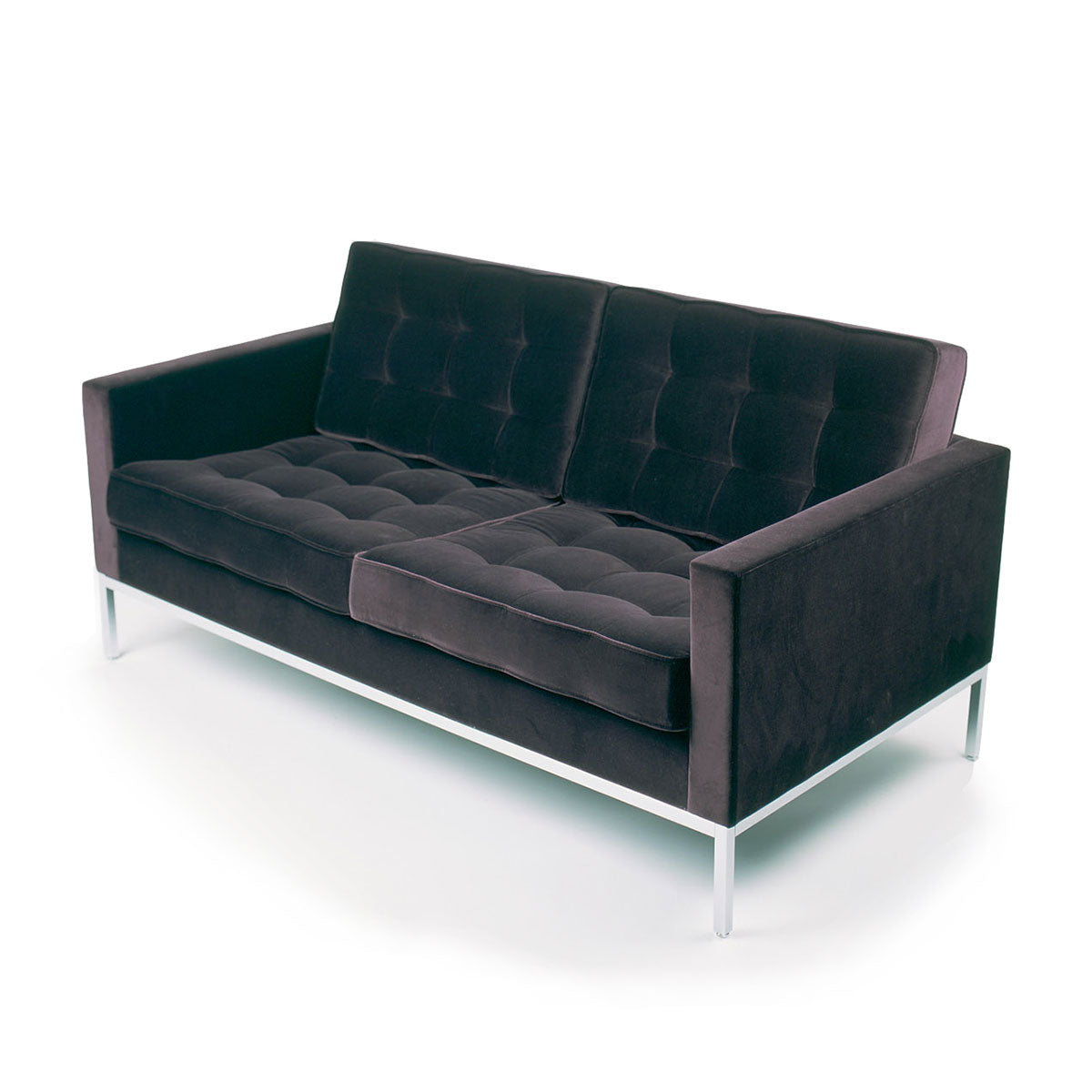 Florence Knoll Sofa 2 Seat Relax | Tufted Teal K78481 Velvet NO Buttons