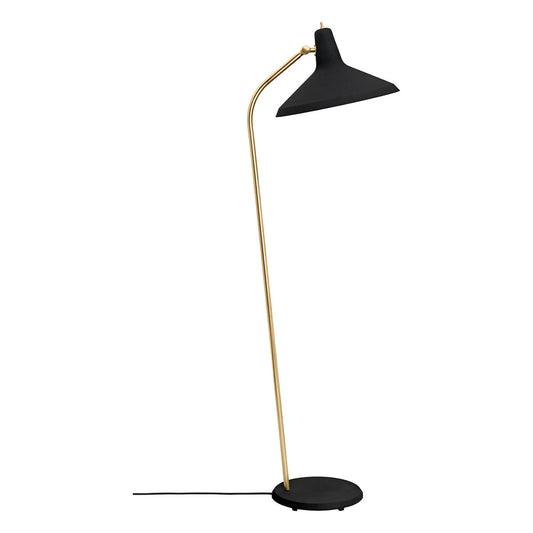 G10 Floor Lamp | Black Lacquer and Brushed Brass