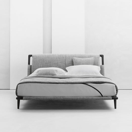 Gaudi Bed 180x200cm | Grey Melange 0801 Walker Fabric