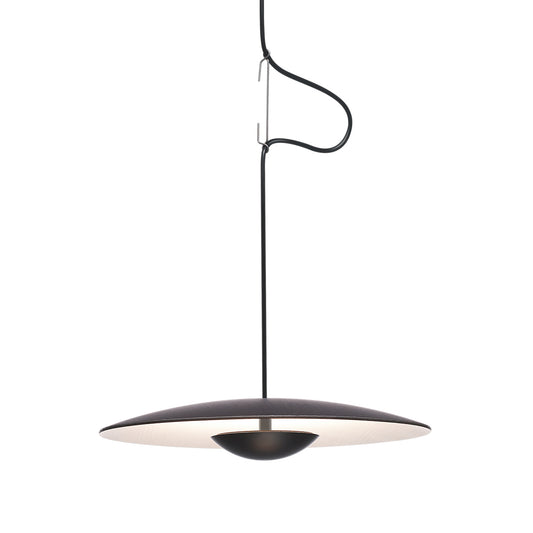 Ginger 60 Pendant Light LED | Oak and White Shade
