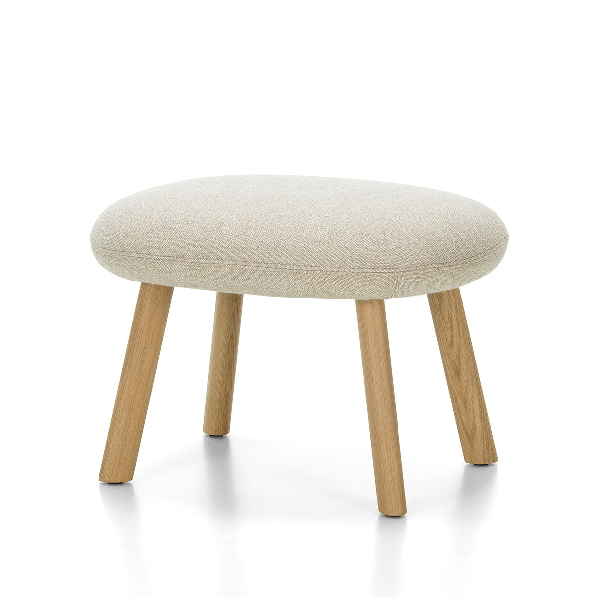 HAL Lounge Chair & Ottoman | Nubia 03 Cream and Sand Fabric Upholstery