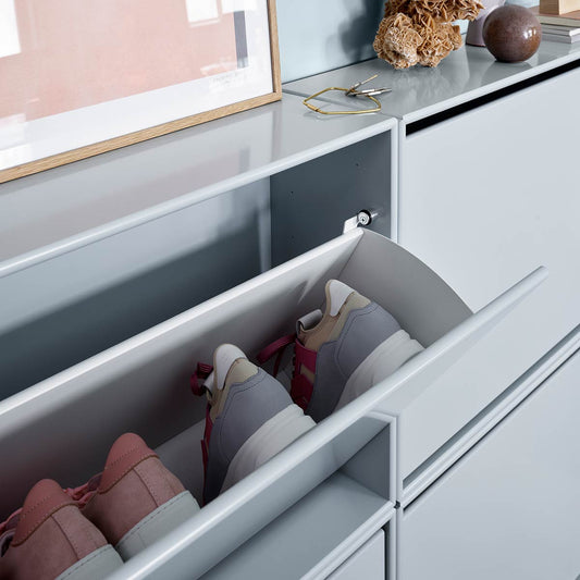 Hide Shoe Cabinet | Nordic Grey Lacquer
