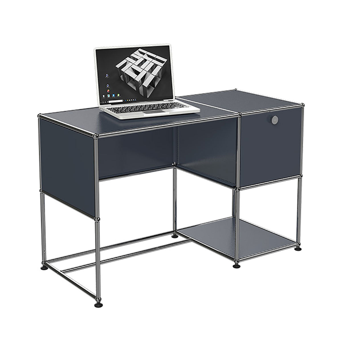 USM Home Office Desk 07 | Anthracite Lacquer Panels