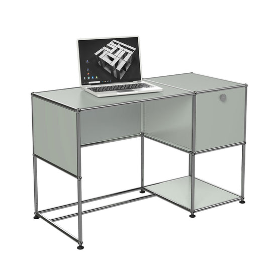 USM Home Office Desk 07 | Olive Green Lacquer Panels