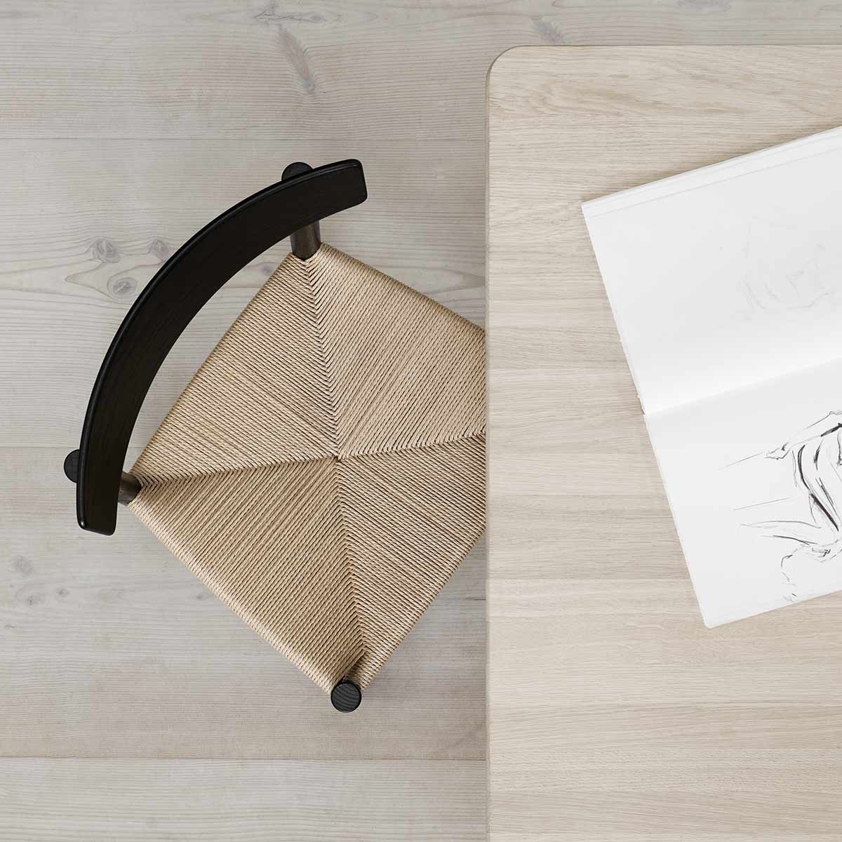 J39 Chair | Black Lacquered Oak Frame