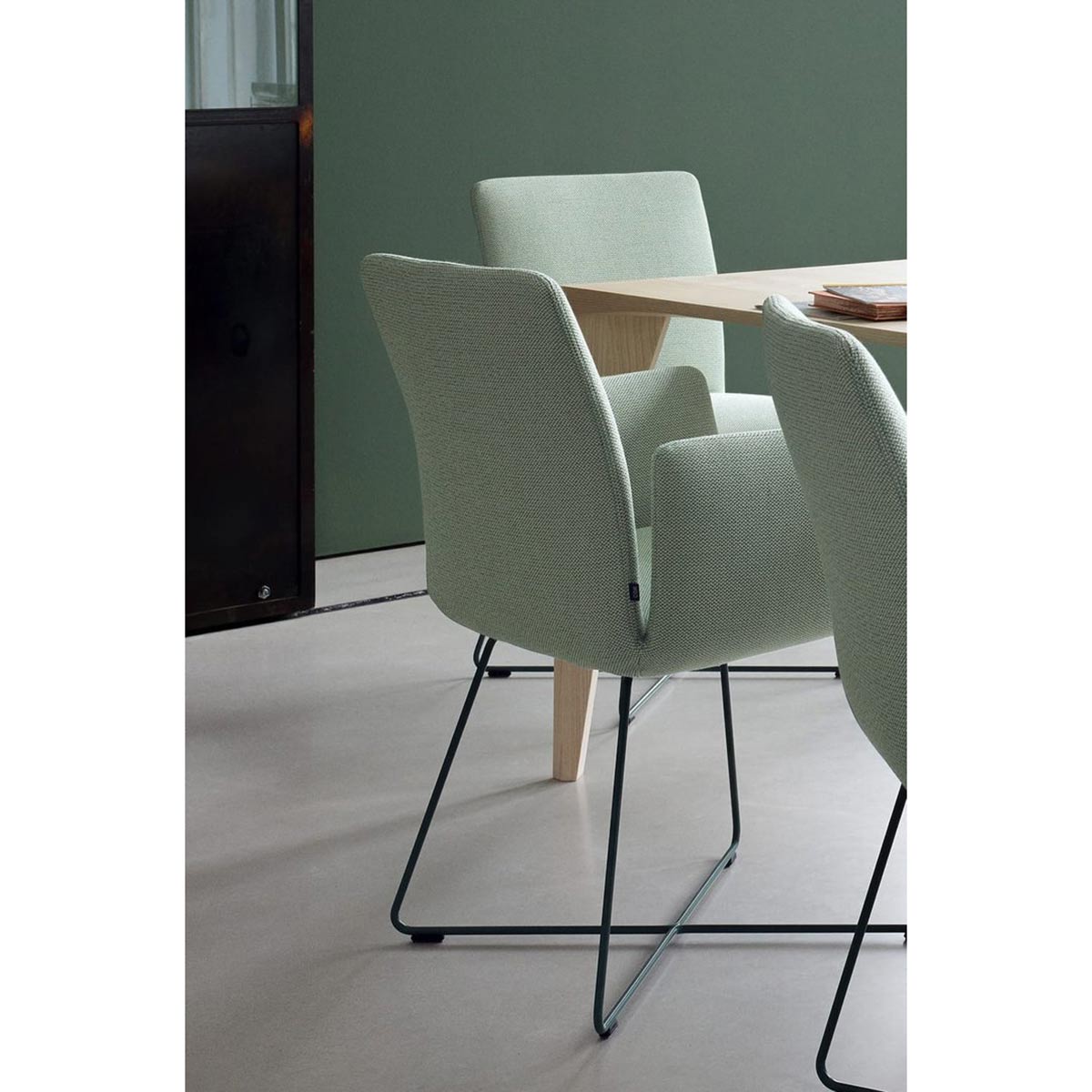 Jalis Armchair High Back | Sand 5021 Fabric Upholstery