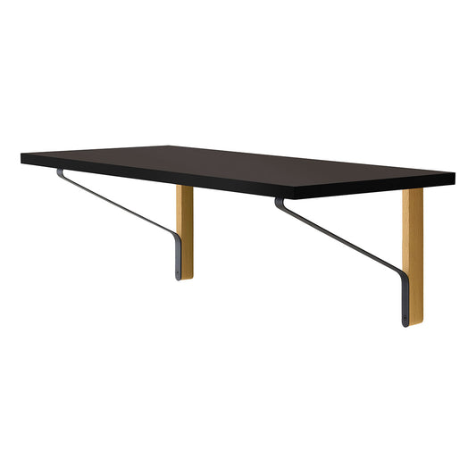 Kaari Wall Console | Black Linoleum Top