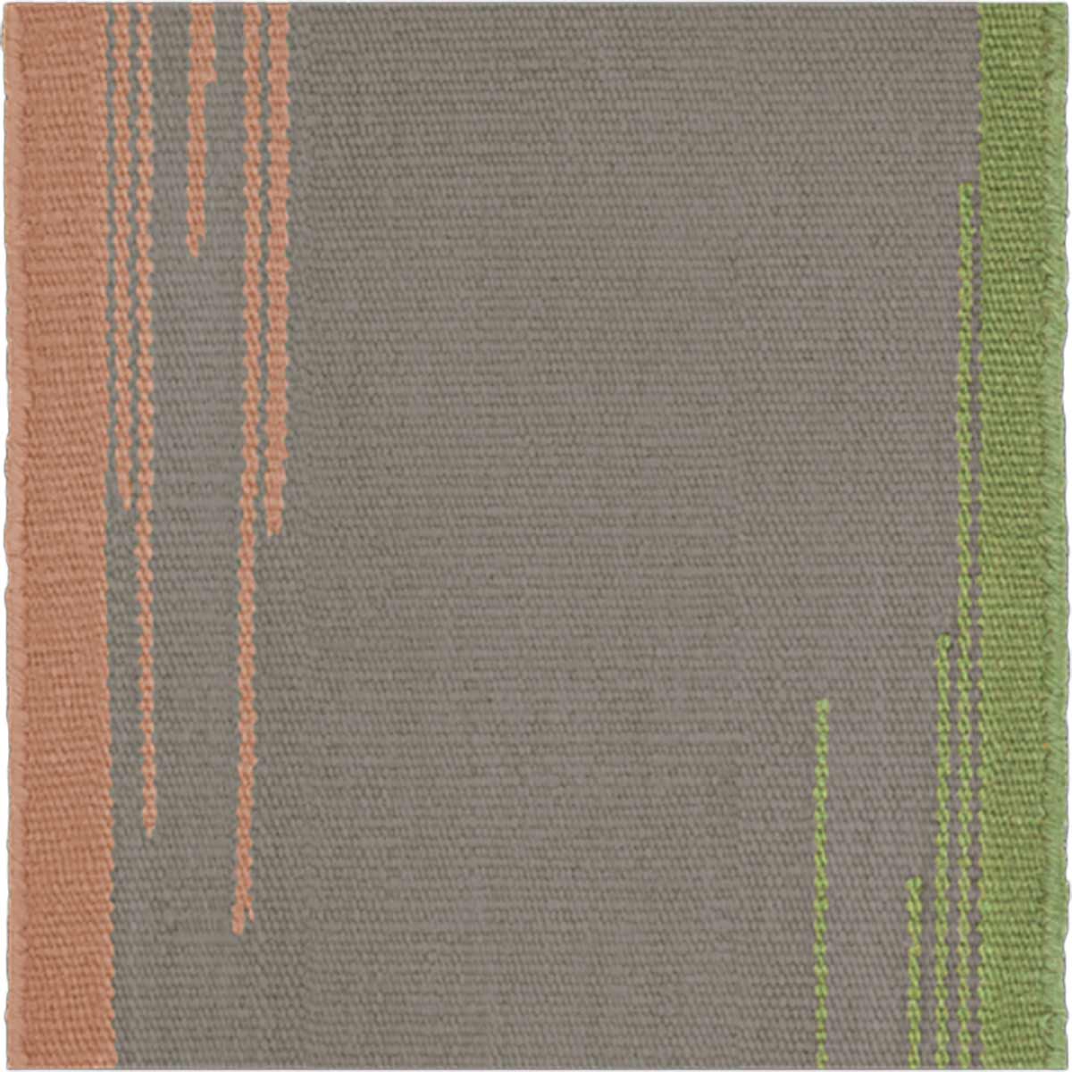 Kelim Pattern Twin Rug 400cm | Grey Green Orange 100% Pure New Zealand Wool 0073