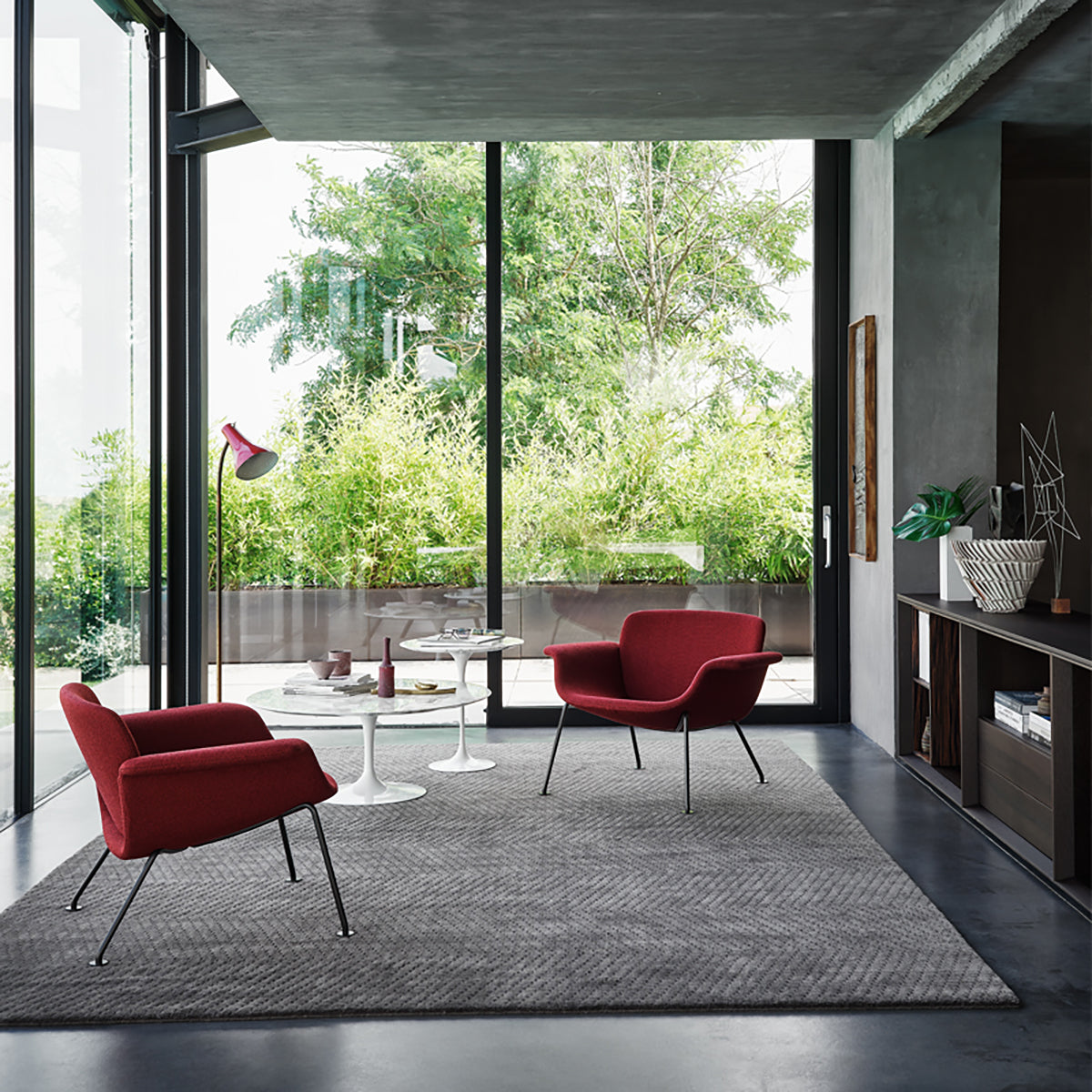 KN04 Lounge Chair | Red 18 West Fabric Upholstery