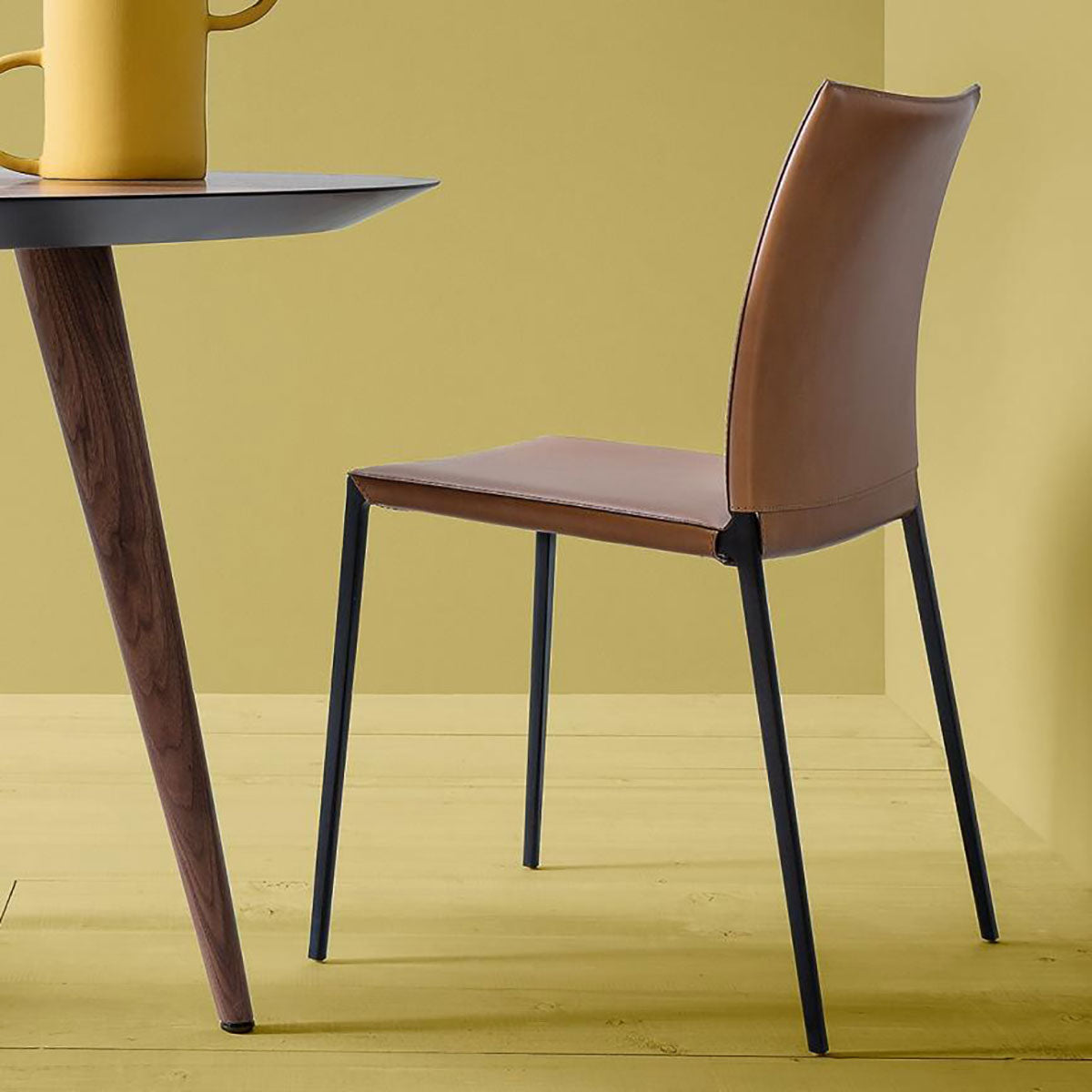 Lia Dining Chair | Cognac Cowhide
