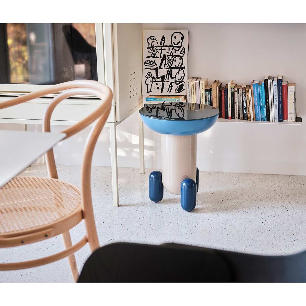 Explorer 1 Side Table | Blue Legs and Blue Top