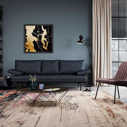 Living Platform 3 Seat Sofa | Chess 7617 Tonga Fabric