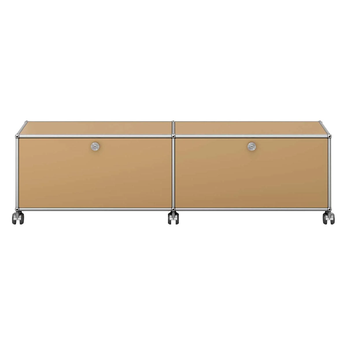 USM Low Media Unit | Beige Lacquer Panels