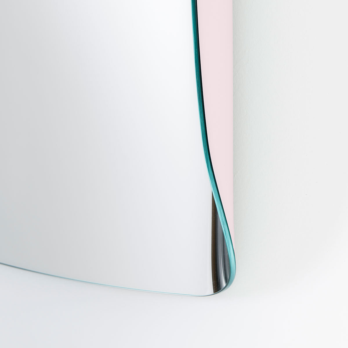 Marlene Rectangular Wall Mirror | Back Painted Pink