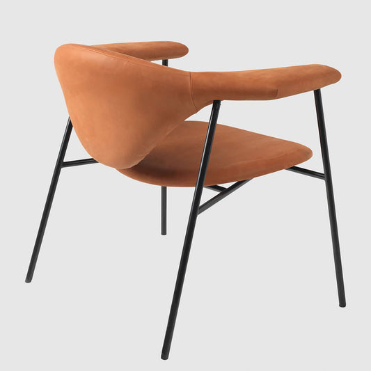 Masculo Lounge Chair 4 Legs | Dunes Leather 21000 Cognac
